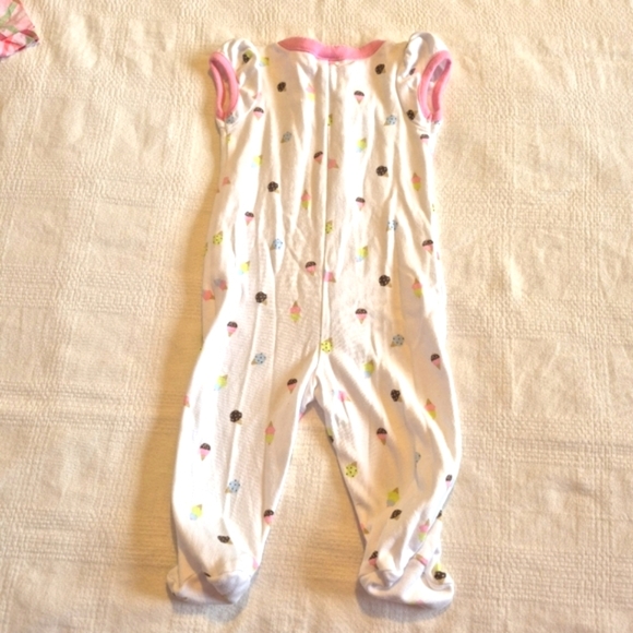 Gymboree girls 3-6 months Ice Cream Shop footie 1 piece romper sleeper VGUC - Picture 2 of 6